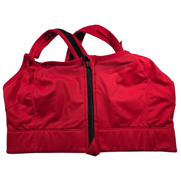 Constantly Varied Gear Womens Red Zip Front Sports Bra Medium fitness exercise - Picture 1 of 5